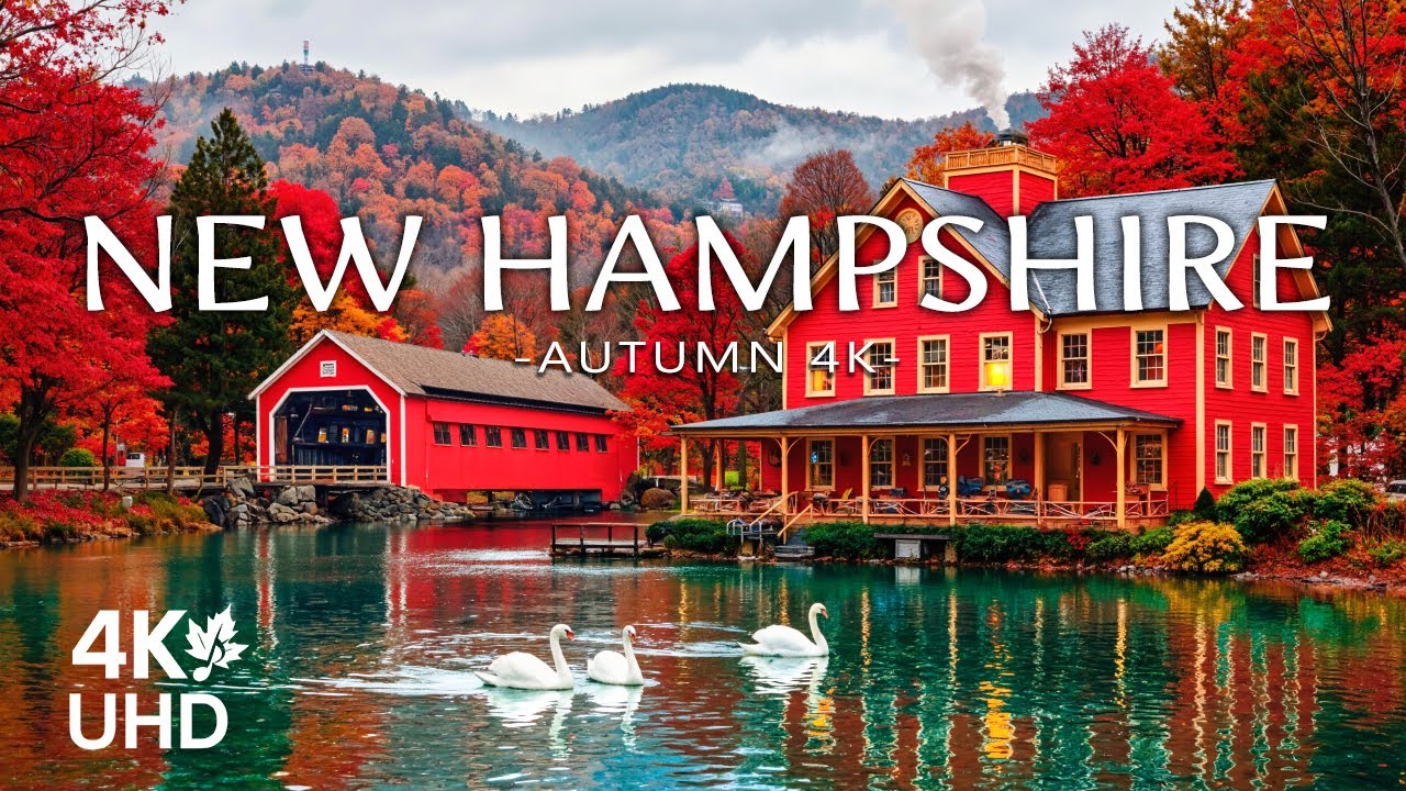 New Hampshire Autumn 4K | White Mountains, Kancamagus Highway & Most Beautiful Fall Colors in USA