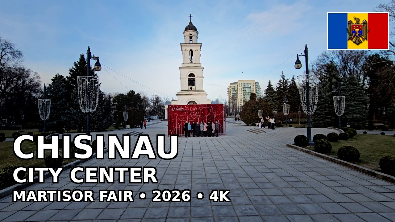 Walking in Chișinău Moldova | Центр Кишинёва | Stefan cel Mare & Triumphal Arch | Mărțișor Fair 2026