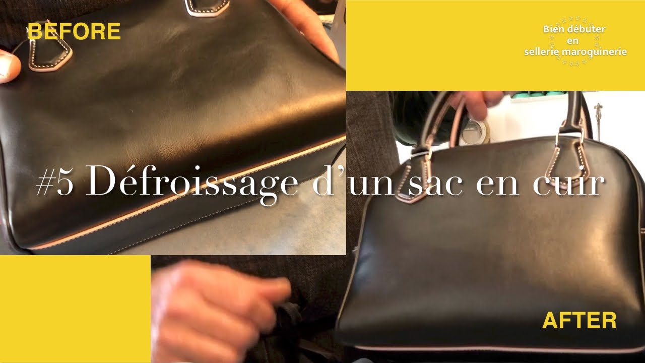 &laquo;Bien d&eacute;buter en sellerie maroquinerie&raquo; D&eacute;froissage d'un sac en cuir