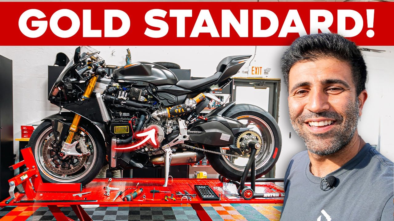Задний амортизатор GOLD OHLINS установлен на нашем Ducati Panigale V2!