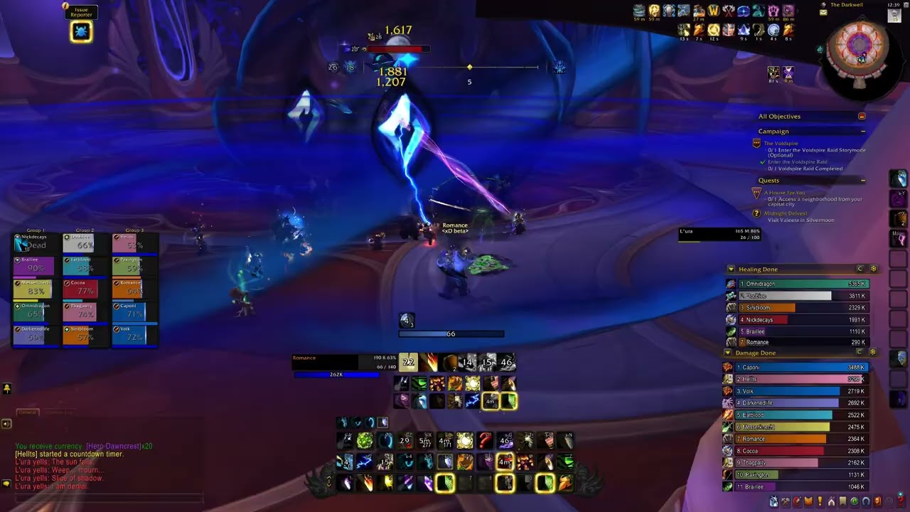 Heroic Midnight falls ptr raid testing march of quel'danas balance druid pov