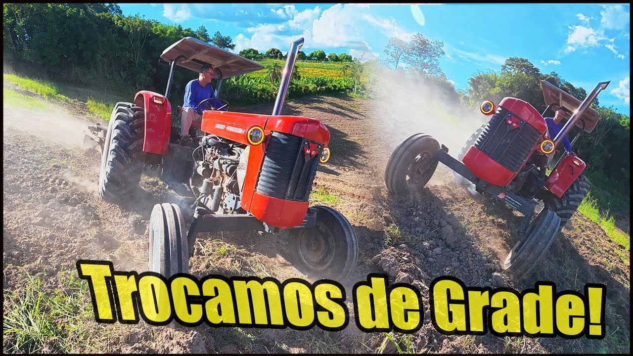 O VEIO QUASE ME ATROPELA! TROCAMOS DE GRADE PARA NÃO FORÇAR TANTO O MASSEY FERGUSON 95X TURBO!