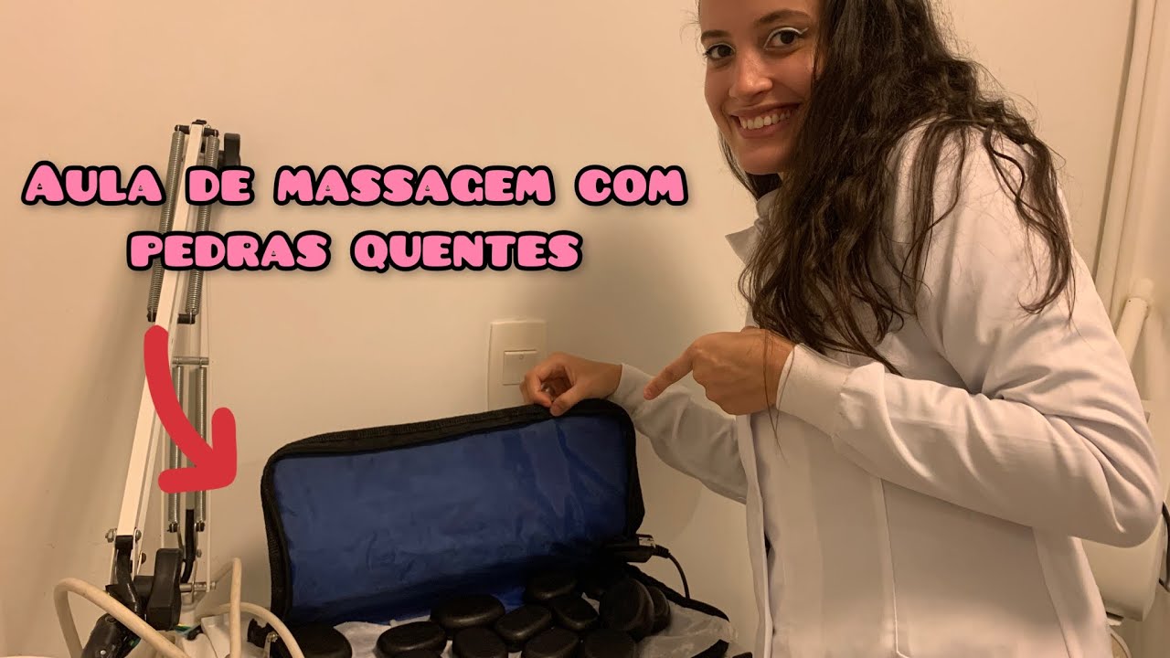AULA DE MASSAGEM COM PEDRAS QUENTES #massage #massagem #aula