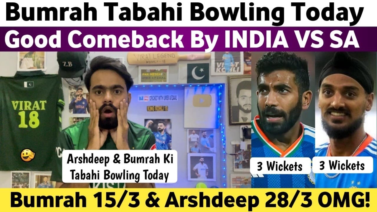 Bumrah & Arshdeep Tabahi Bowling Today Vs SA | Pakistani Reaction on Ind Vs SA T20 WC Match 2026 |