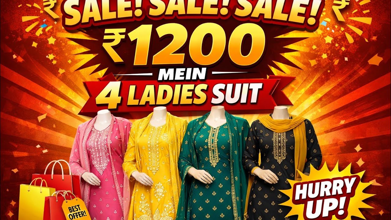 sale 💥 sale 💥 sale  💥  1200 ke 4 suit ☎️ 9991131558 #suit #video #viral #fashion