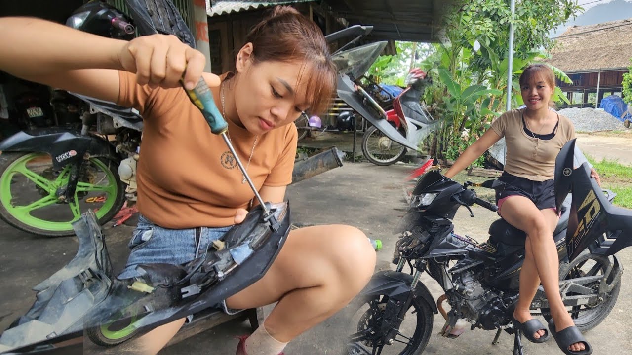 EXCITER150CC| Save 70% expense on scratched Exciter150 plastic pieces with just 2ml of black paint.