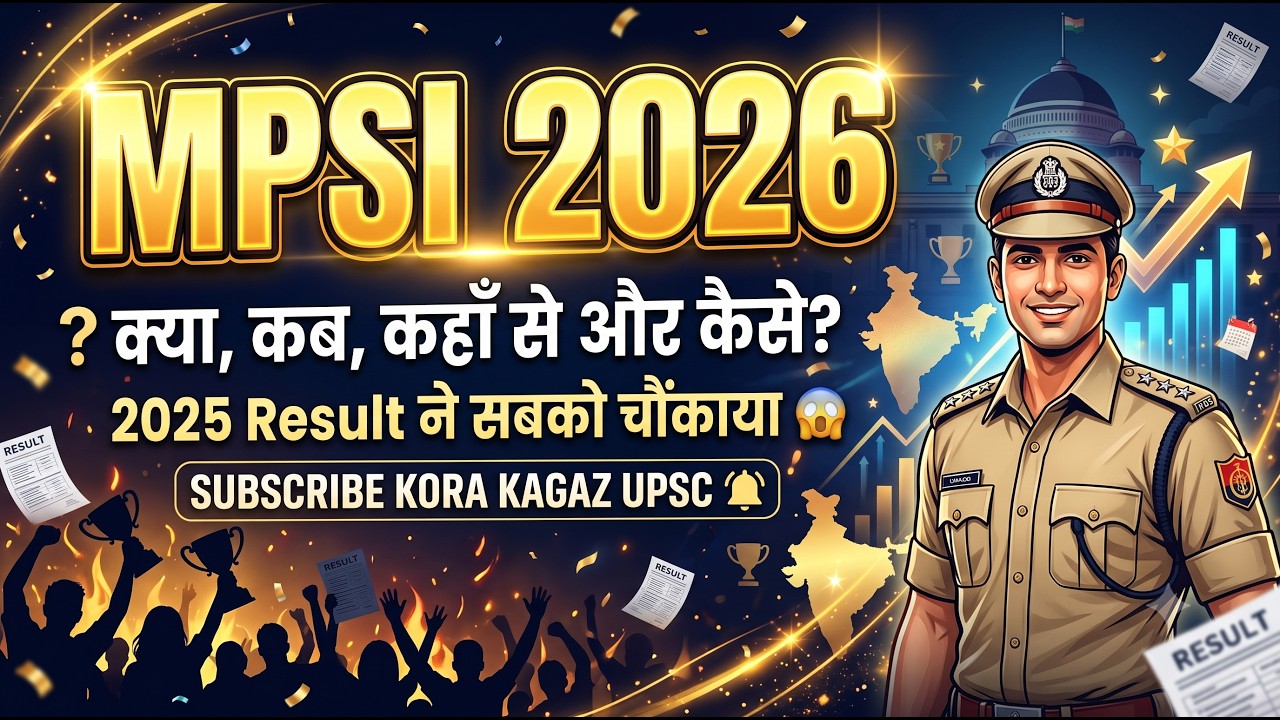 MPSI 2026 Exam Roadmap by Kora_kagaz_upsc | MPSI 2026 Strategy, Books, Notes, Videos