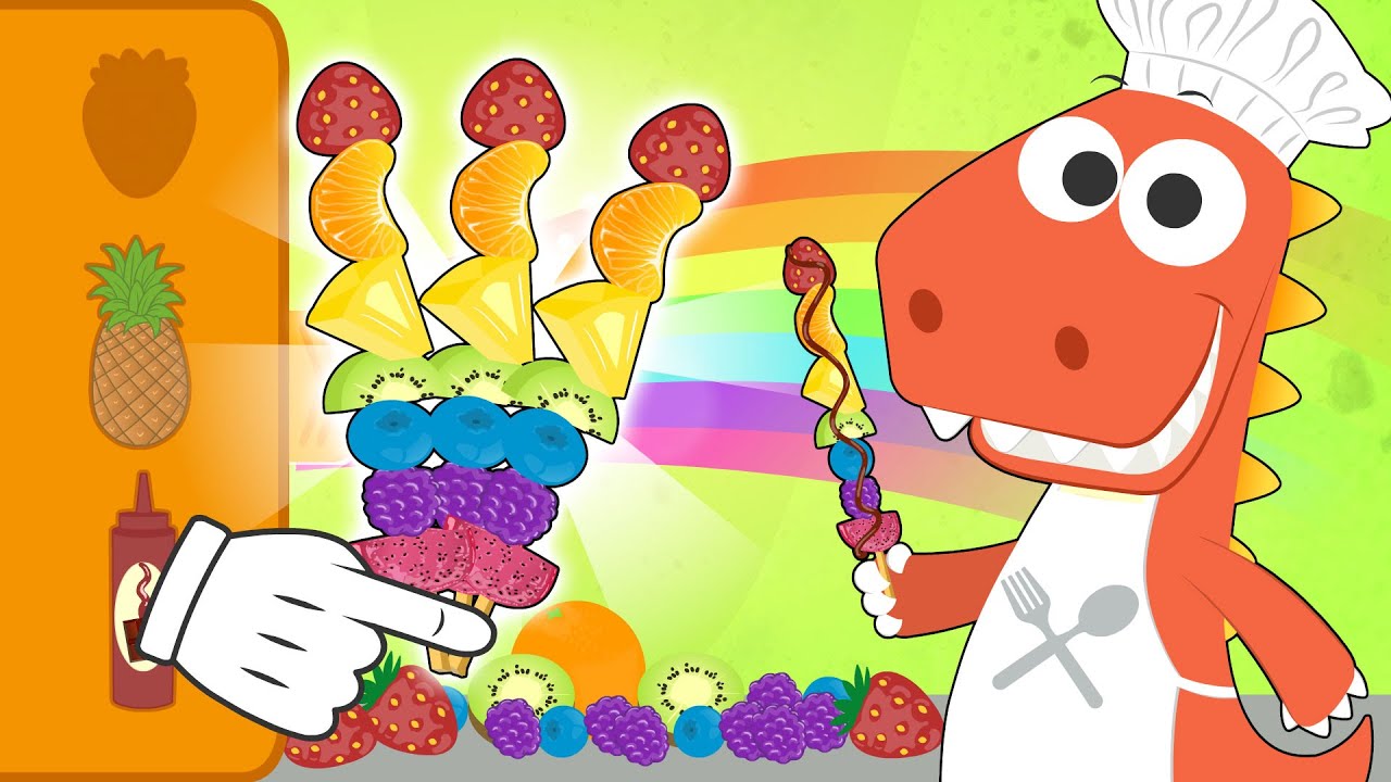 Aprende con Eddie 🍓🌈 A cocinar Brochetas de Frutas Arcoíris