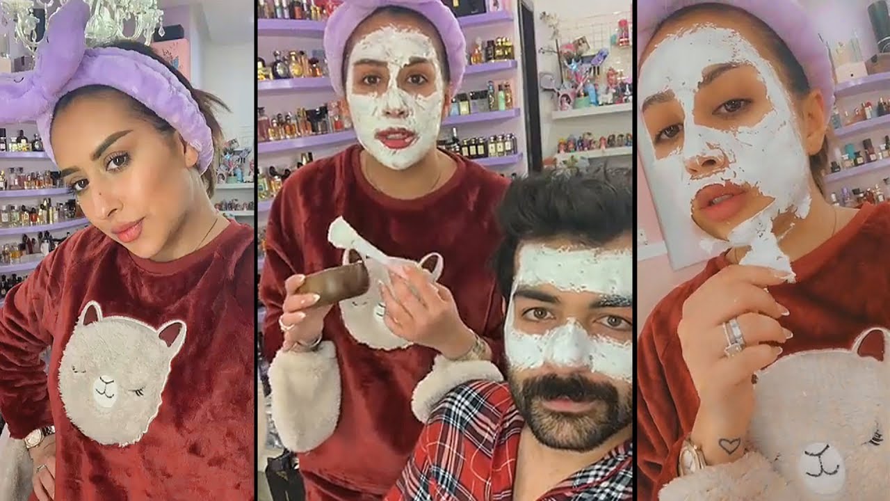 فرح الهادي تسوي ماسك تبييض لعقيل😆