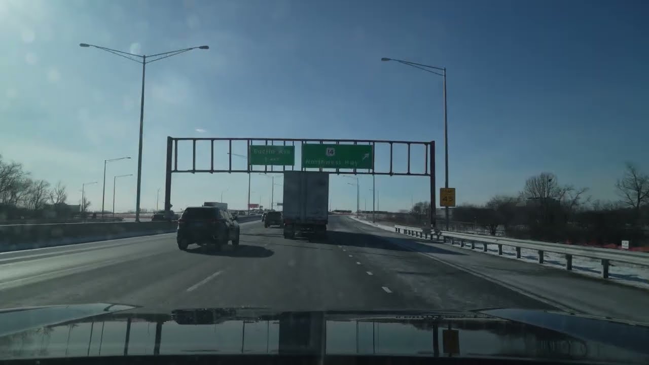 Palatine to I-290 Highway Schaumburg (No Talk, No Music) 4K POV ASMR