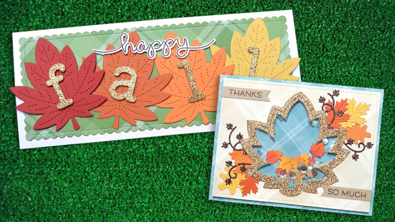 Intro to Outside In Stitched Maple Leaf & Stitched Maple Leaf Frame + 2 cards from start to finish