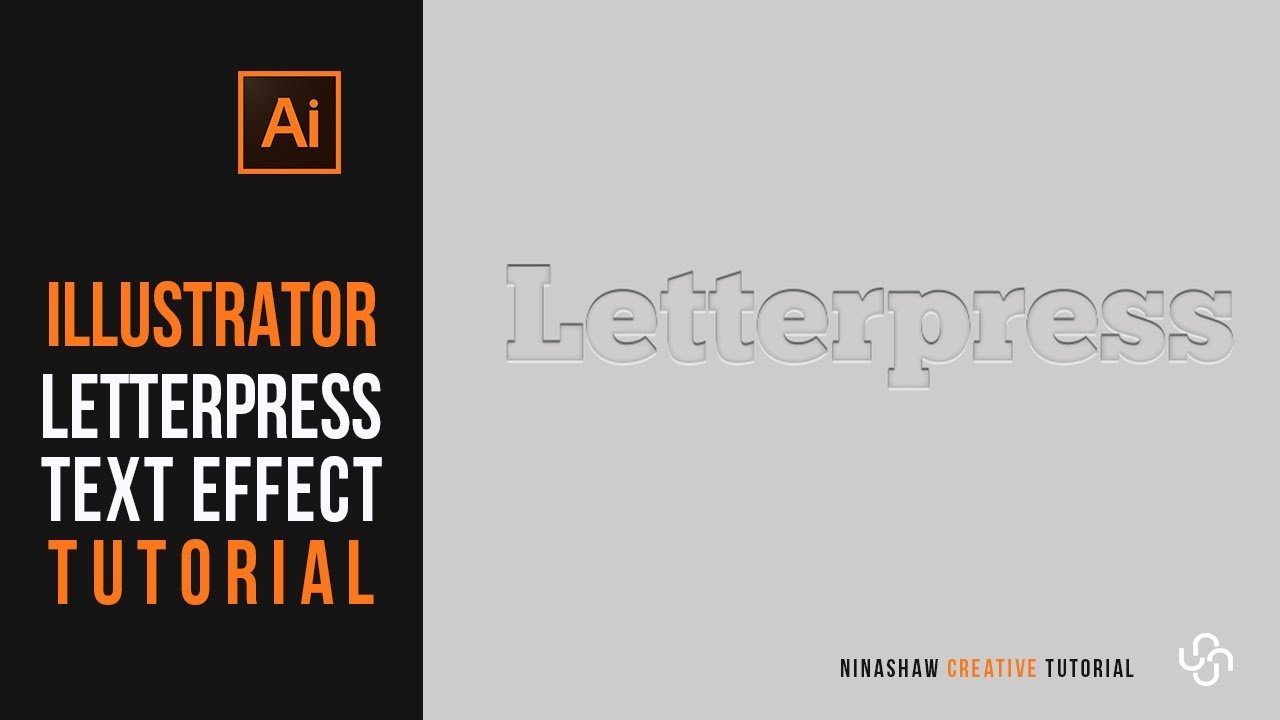 Letterpress Text Effect | Adobe Illustrator Tutorial