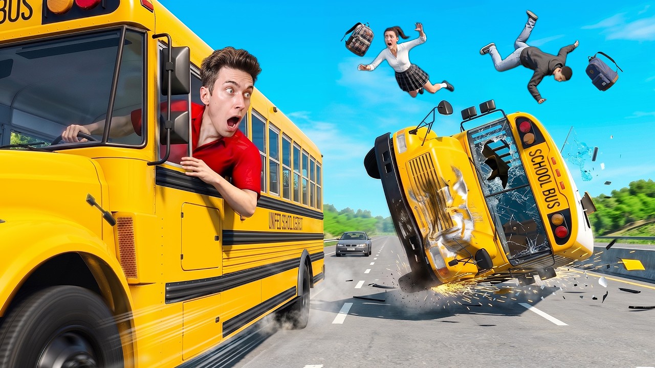 300 KM/H TO SCHOOL! Not Everyone Will Survive the Ride... (BeamNG.drive)