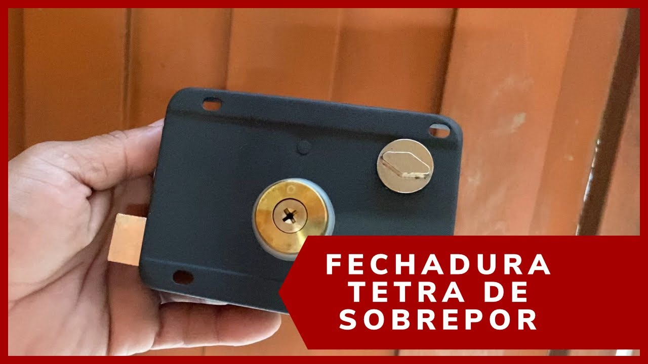 Fechadura anti-furto para portão com chave tetra