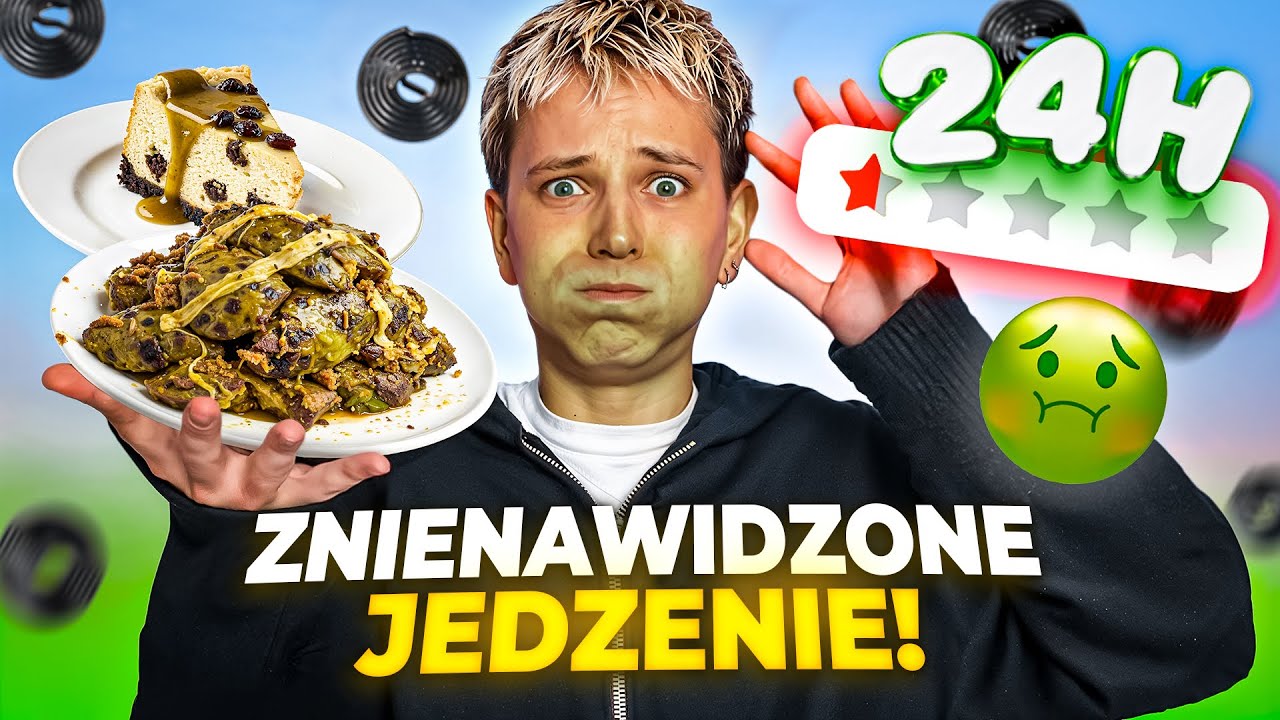 JEM ZNIENAWIDZONE JEDZENIE PRZEZ CAŁY DZIEŃ 🤮😱 *24h challenge* | Dominik Rupiński