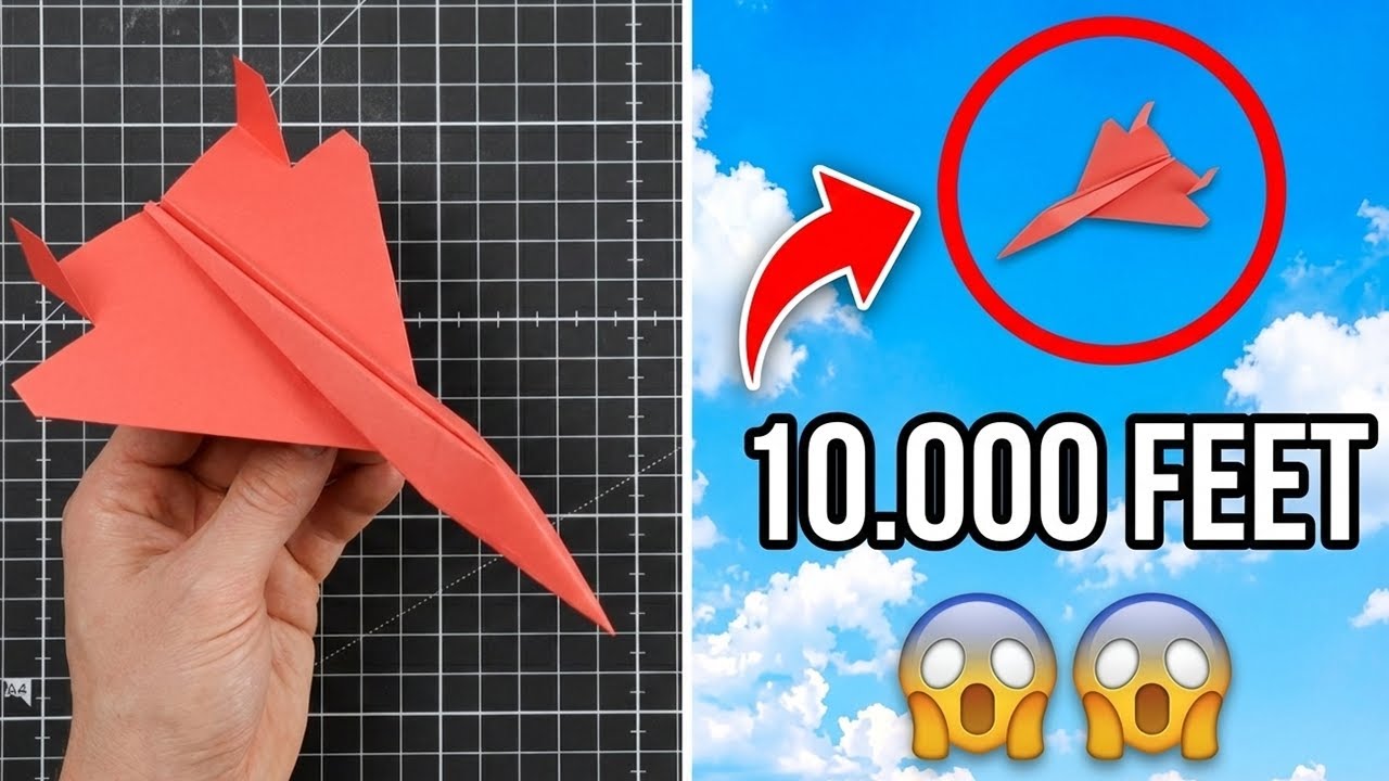 Бумажные самолеты, которые летают далеко! Как сделать самолет, который пролетит 10.000 футов!