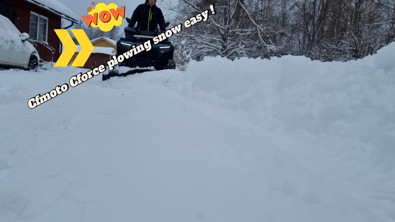 Plowing snow with atv !