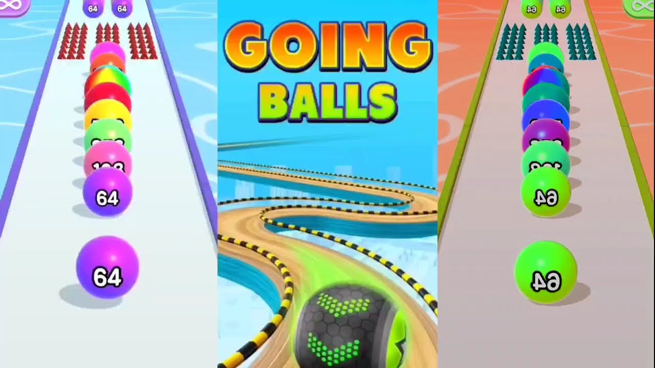 (19.2) 🔴 GOING BALLS SPEEDRUN VS BALL RUN 2048  , gameplay walktrough android iOS
