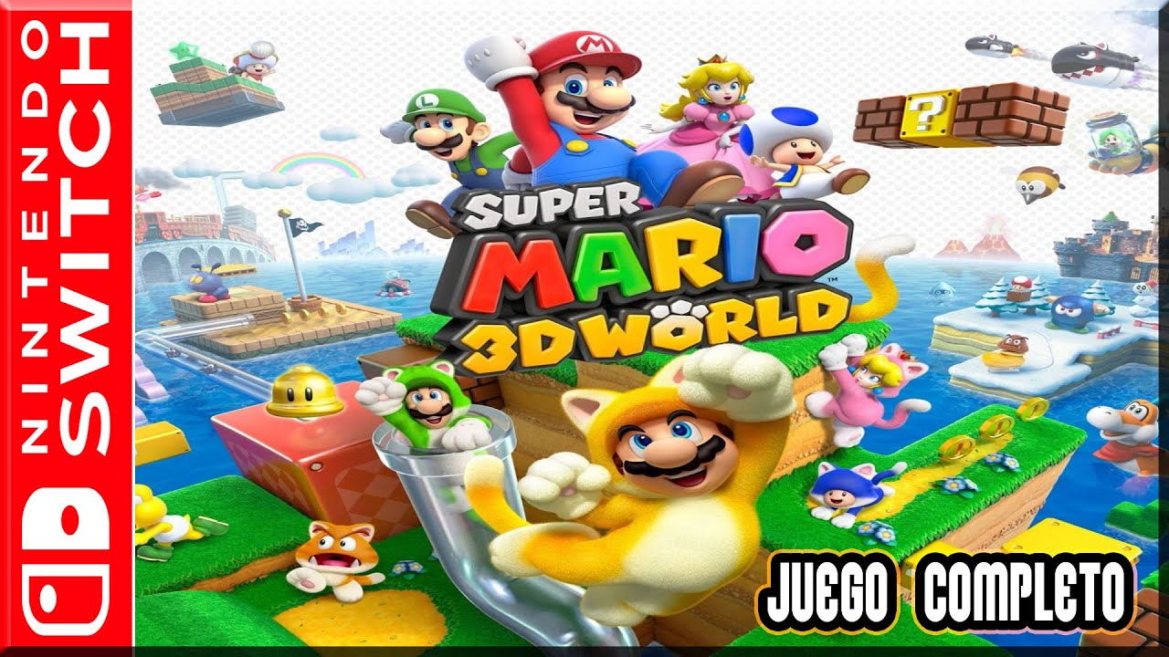 Super Mario 3D World - Juego Completo | Guia 100% - Español (Switch)