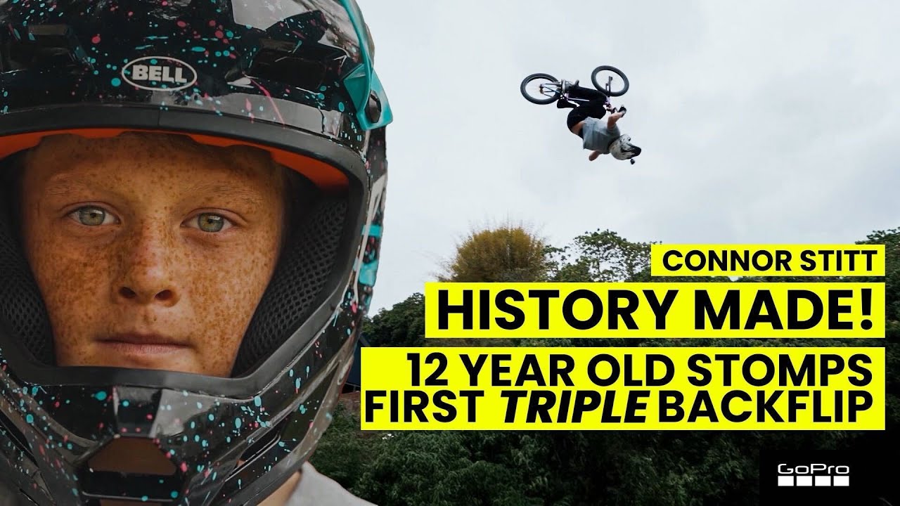 GoPro: 12 Year Old Connor Stitt Makes History! Full Story of The Youngest Ever Triple Backflip