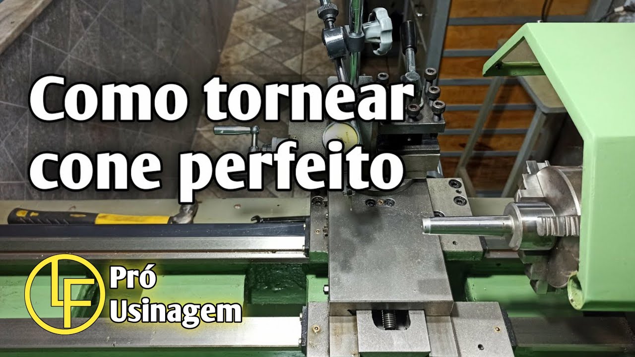 Torneando Cone no torno de bancada - BV20L