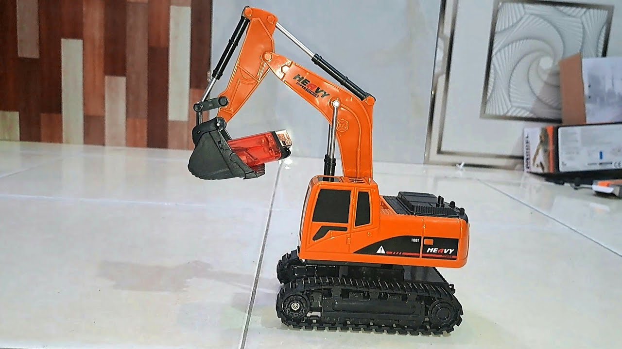 Unboxing remote control excavator 6 Channel