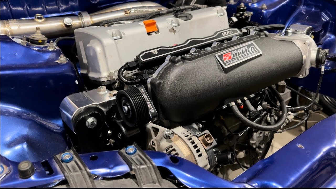 K Swap Eg Si Build pt:2 Ktuned side mount pulley kit install
