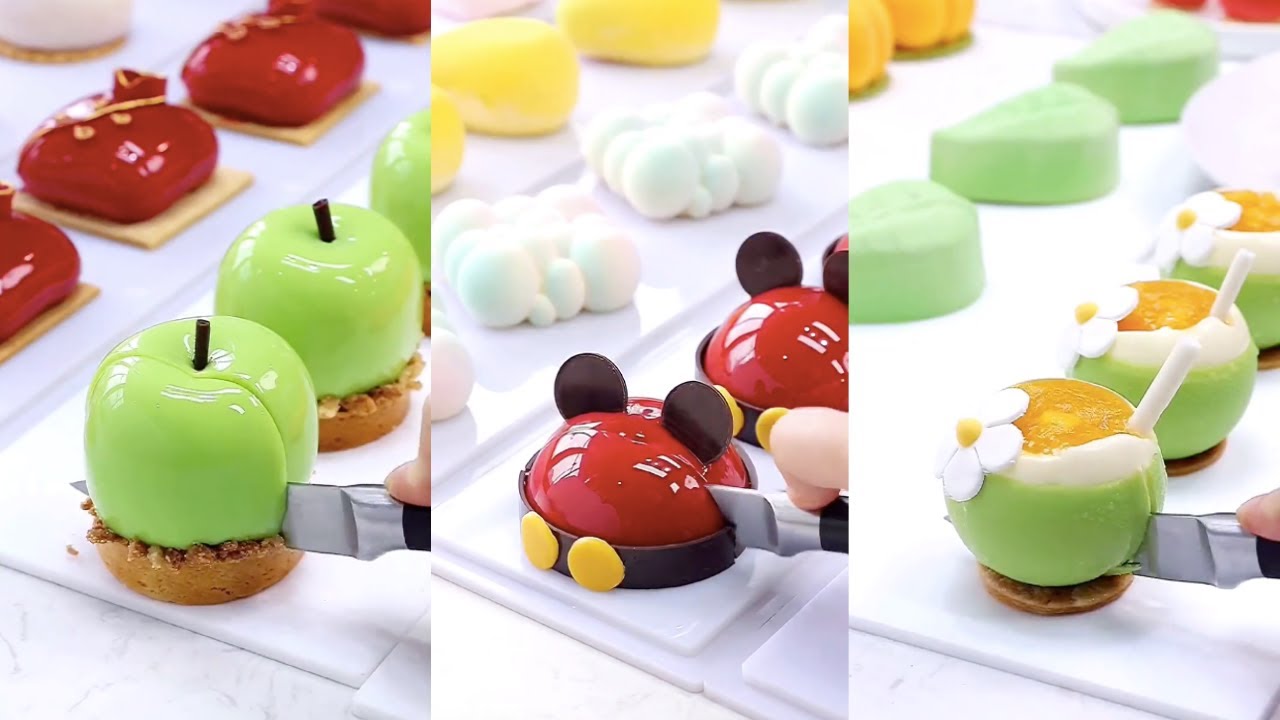 😌 Don't Stress. Have Desserts! - Oddly Satisfying Cutting Mousse Domes So Yummy | Sweet Planet
