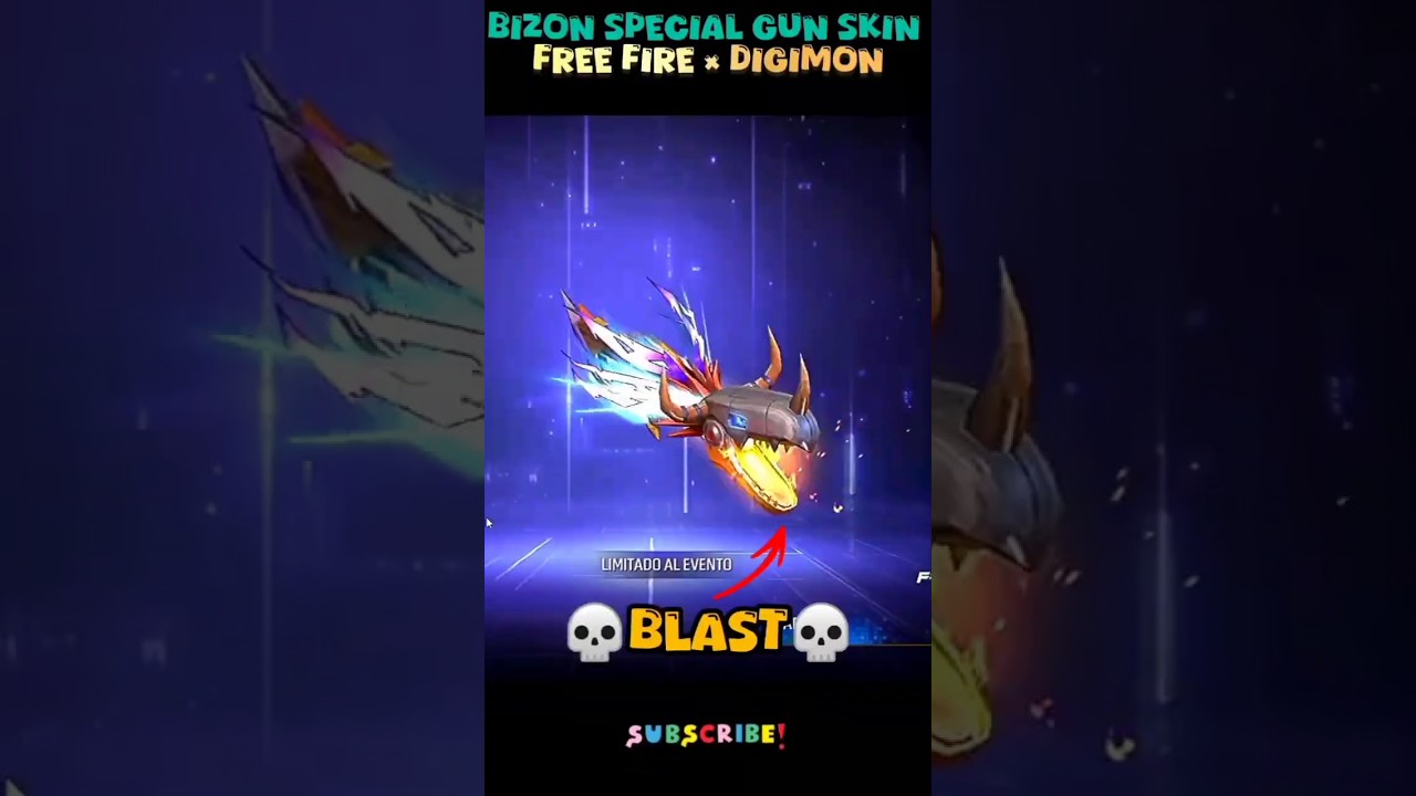 FREE FIRE &times; DIGIMON SPECIAL BIZON GUN SKIN| FF NEW RING EVENT SPIN| GARENA FREE FIRE| GAME ZONE