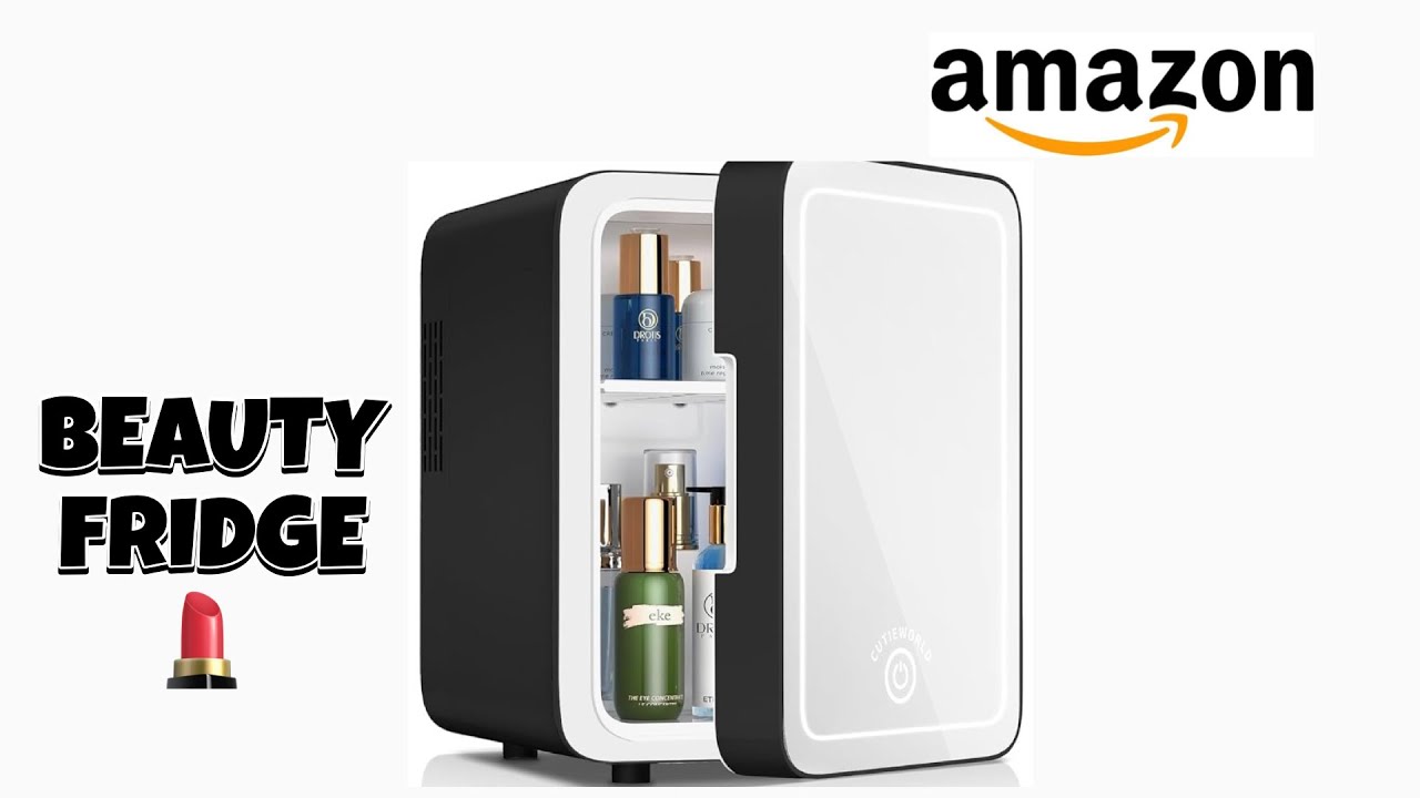 THE BEST MAKEUP FRIDGE WITH LED LIGHT MIRROR | AMAZON FINDS!! 💡