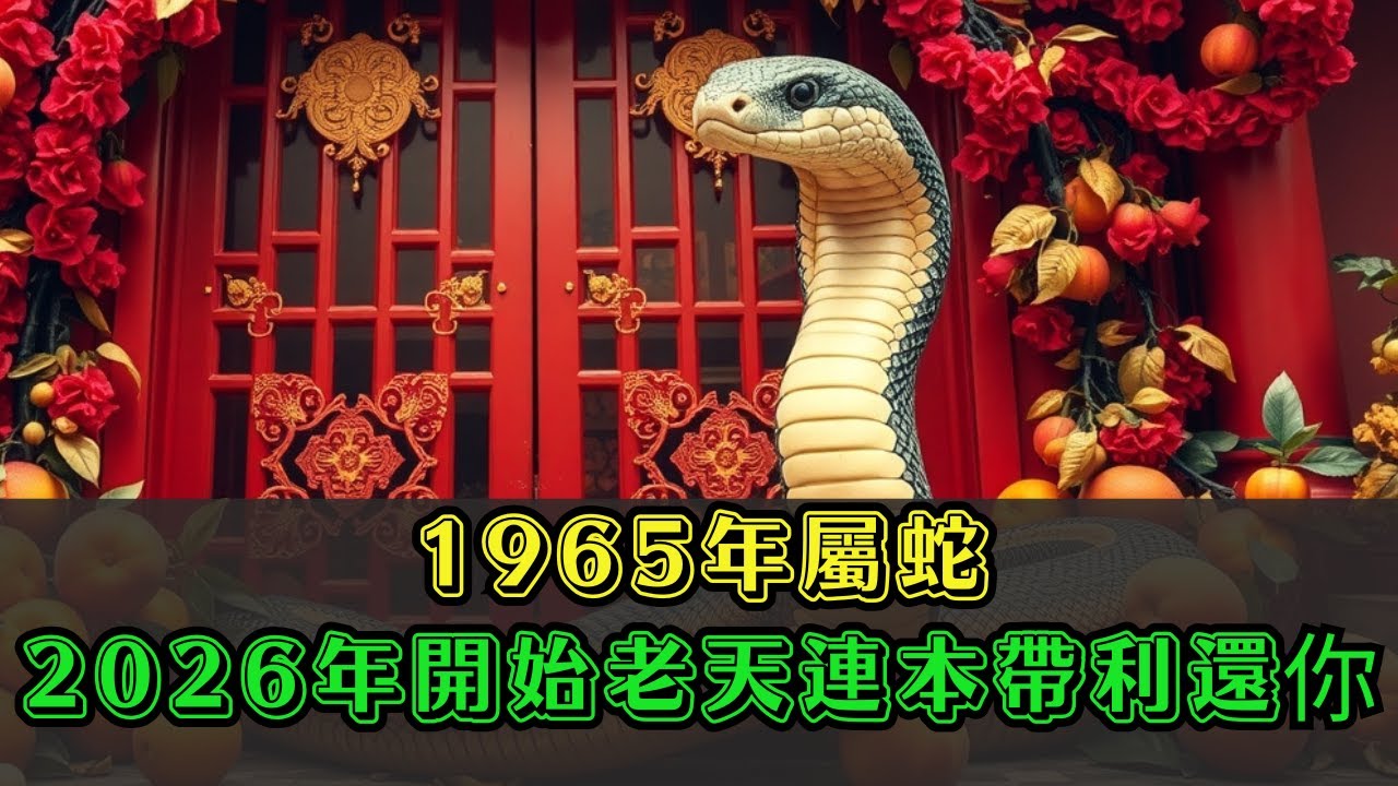 61歲才是真正起運點！1965年屬蛇人：你前半生受的苦，2026年老天連本帶利還你#1965年生肖蛇 #生肖蛇運勢 #屬蛇運勢 #乙巳蛇 #生肖蛇命運 #2026屬蛇運勢