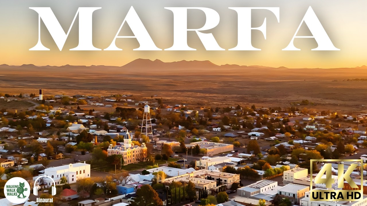 Golden Hour in Marfa, Texas | Cinematic 4K POV Walk Through a Desert Art Town