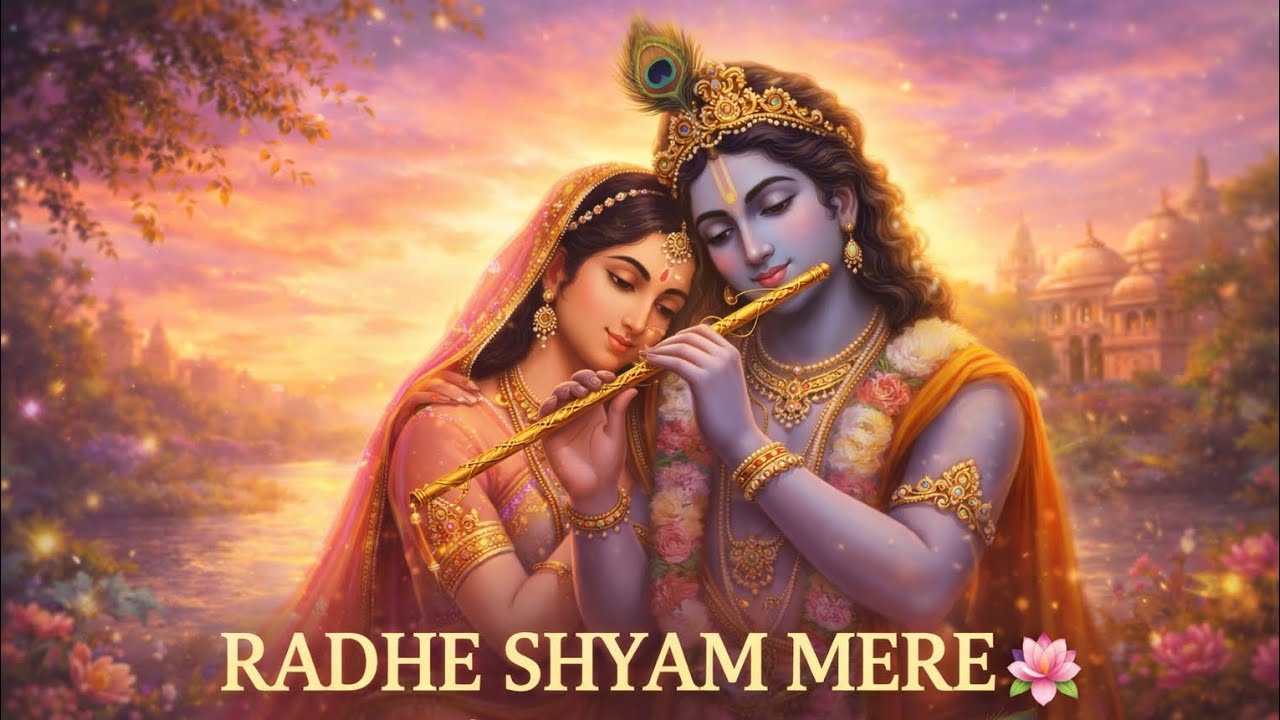 Radhe Shyam Mere 🌸🦚 | Peaceful Radha Krishna Bhajan | Soft Devotional Song | Suno AI Songs