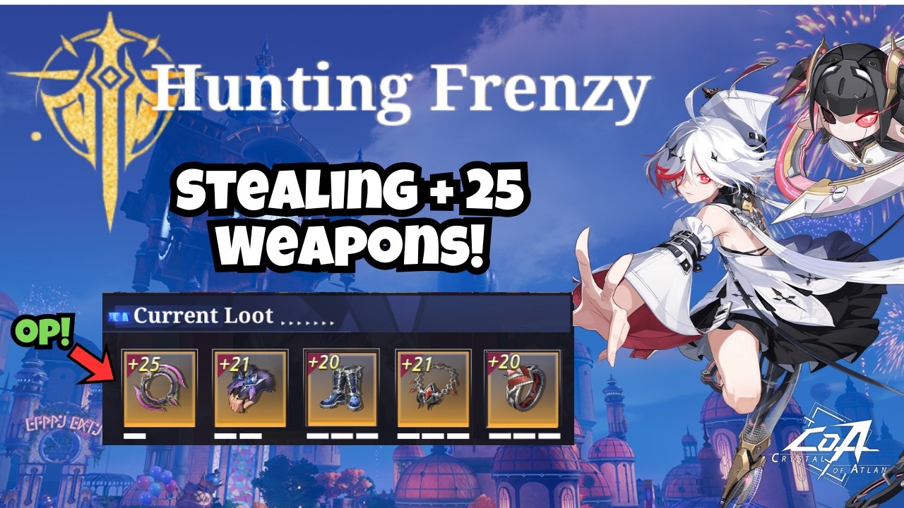 Stealing +25 Weapons! | Hunting Frenzy PVP | Crystal of Atlan