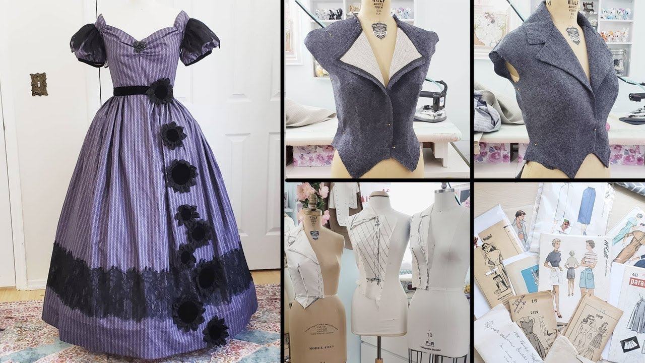 January & February Monthly Vlog - Tailoring, organizing, and 1840s things!