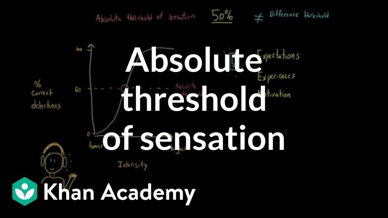 Absolute threshold of sensation | Processing the Environment | MCAT | Khan Academy