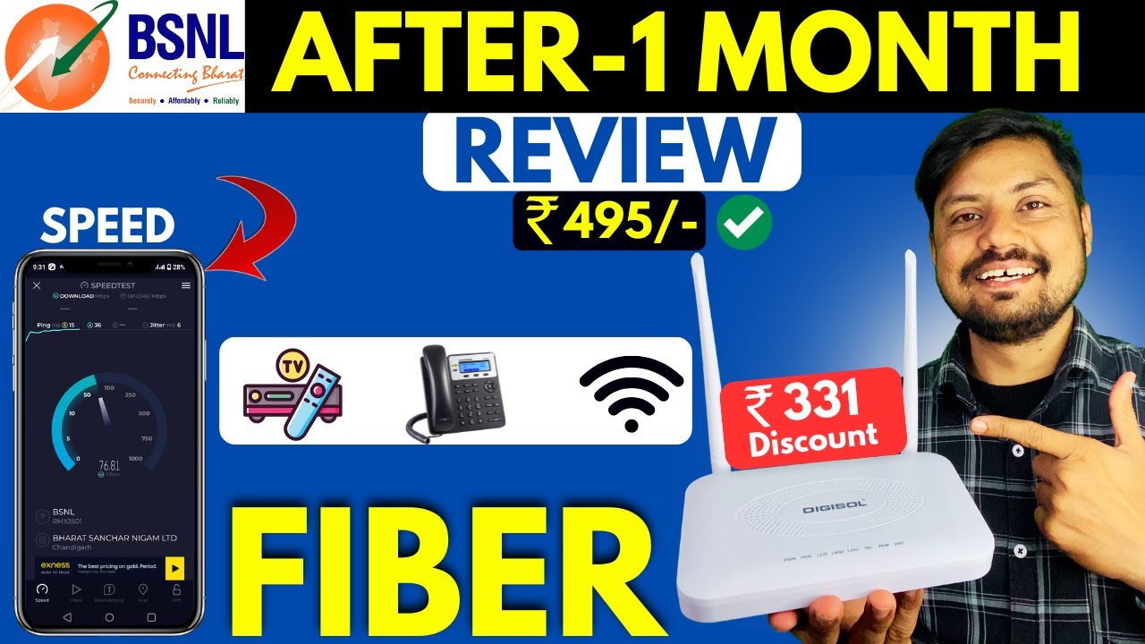 BSNL FTTH FIBER Broadband 1 MONTH Use REVIEW 😡 | Don't Buy BSNL Fiber | Bad Service BSNL Fiber