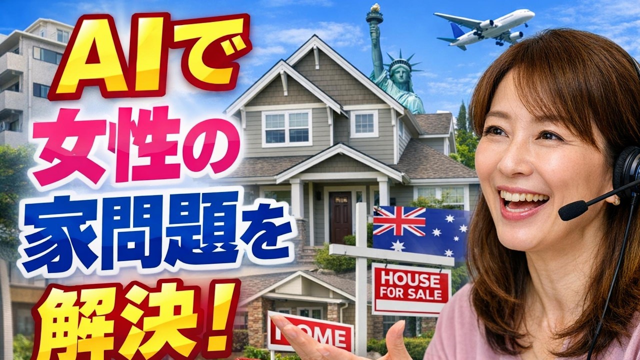 AIで女性の家問題を解決🏠独身・シンママ・国際結婚…老後破綻を防ぐ方法