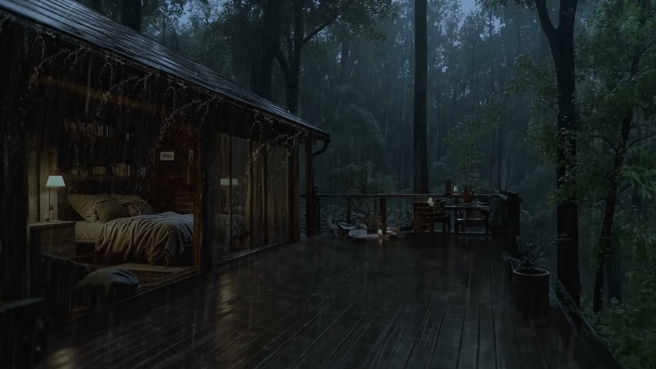 Relaxing Gentle Rain at Night for Sleep | Peaceful Rain Ambience for Stress Relief, Focus, and Calm