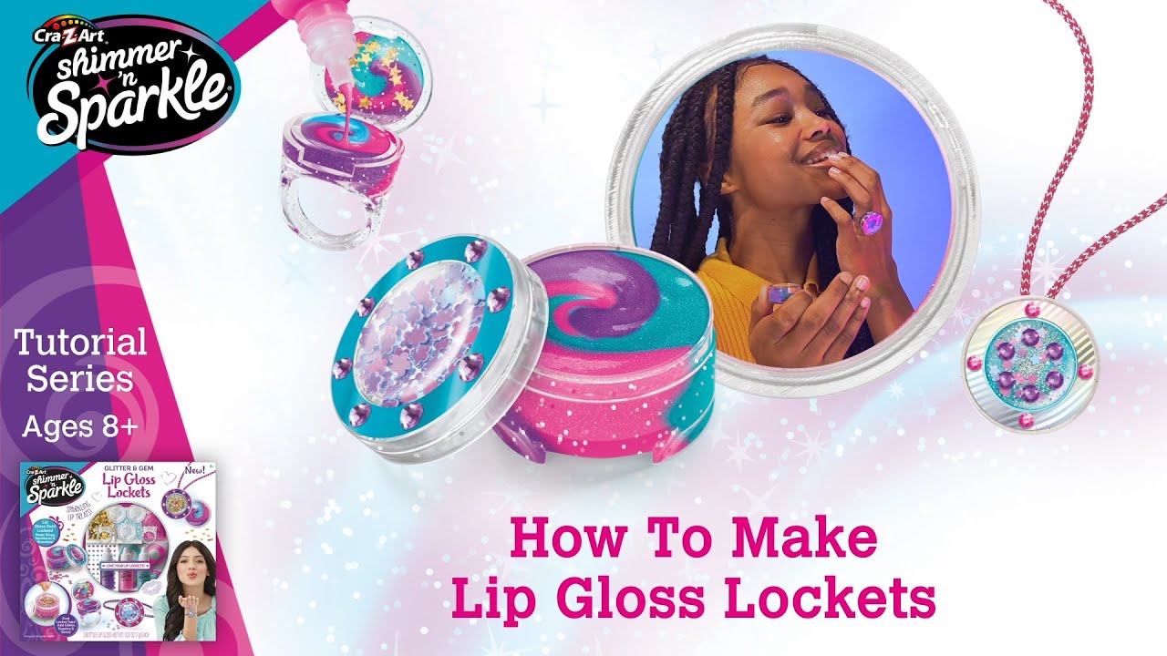 Shimmer 'n Sparkle Glitter & Gem Lip Gloss Lockets