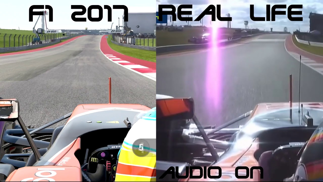 F1 2017 vs Real Life - Alonso Qualifying COTA 2017