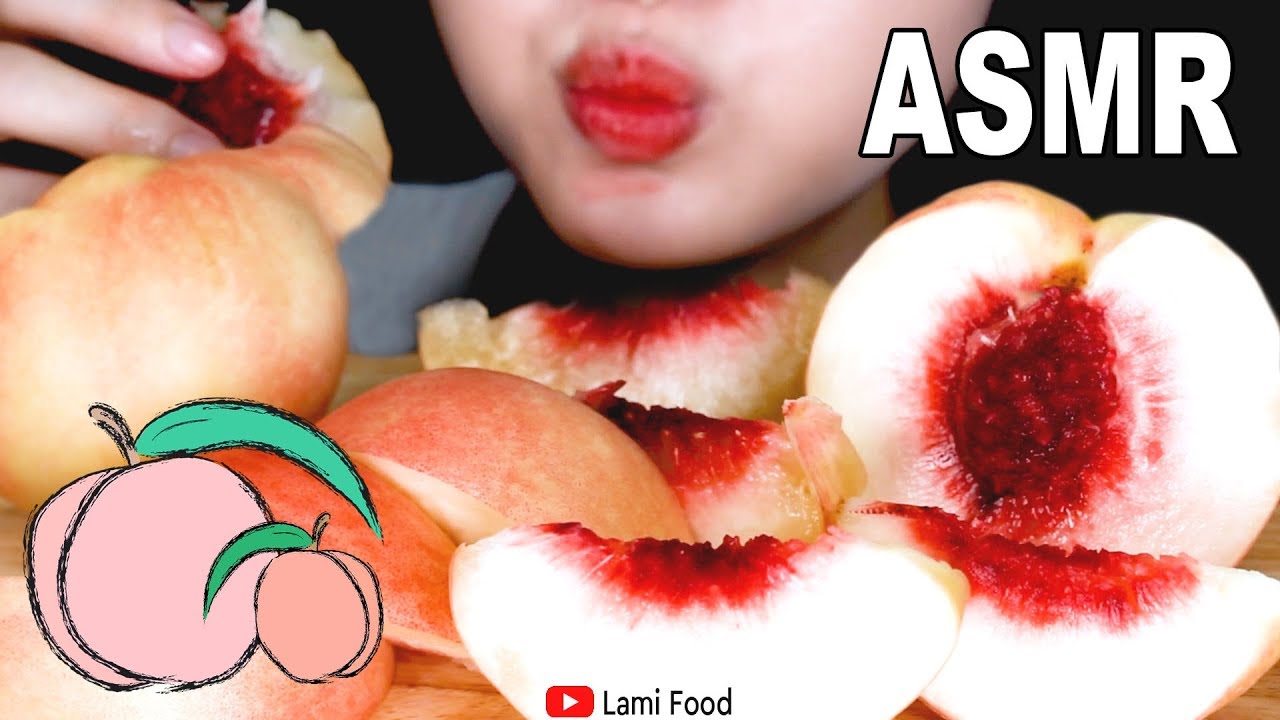 ASMR SUPER JUICE!! PEACH EATING SOUNDS | 복 숭 아! | 咀嚼音 | 今日は桃を食べ | NO TALKING