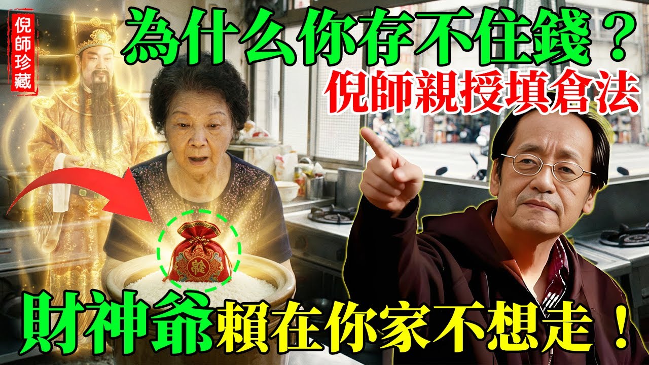 倪海廈：為什麼你總是存不住錢？價值百萬的「填倉法」首次公開！教你親手打造家裡的「超級聚寶盆」，財神爺賴著不走！#倪海廈 #財運 #填倉法 #易經風水 #聚寶盆 #漏財 #存錢 #財庫