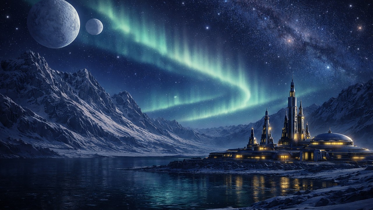 Frozen World - Calm Space Ambient for Sleep & Focus 1 Hour