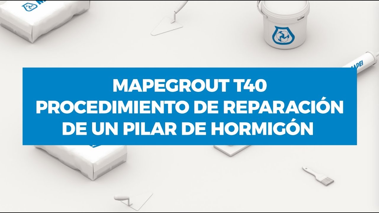 🔵#MAPEGROUT T40, #Mortero tixotrópico, fibrorreforzado para el saneamiento del #hormigón.