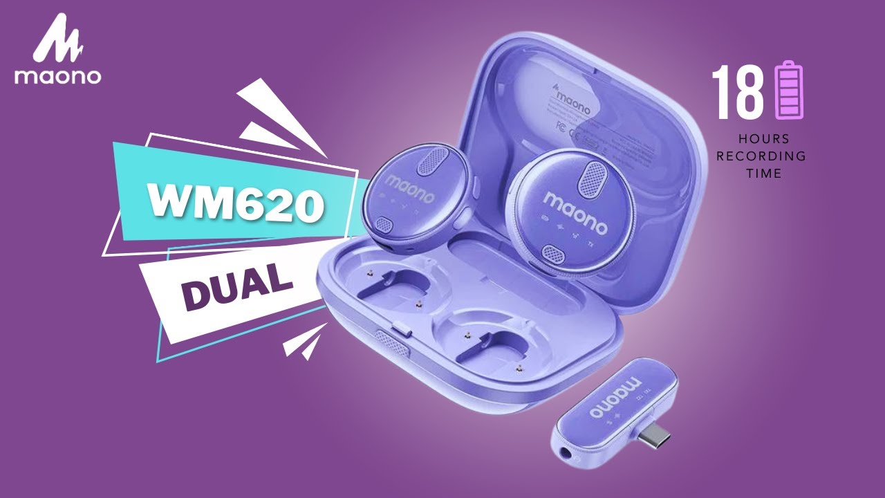 Maono WM620 Wireless Microphone with powerfull Noise Cancelling