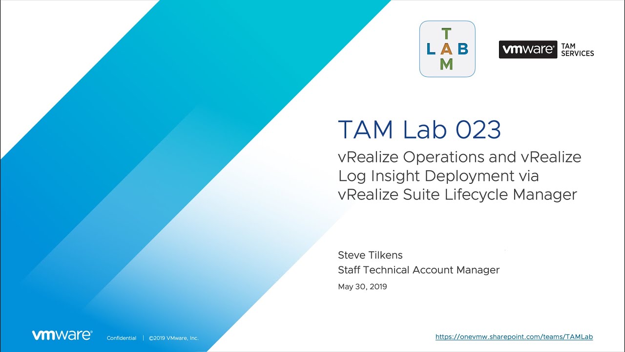 TAM Lab 023 — Развертывание vROps и vRLI через vRSLCM
