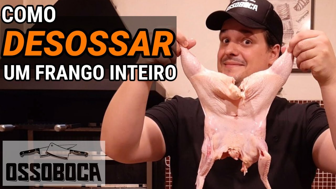 COMO DESOSSAR UM FRANGO INTEIRO! - Sem precisar abrir!