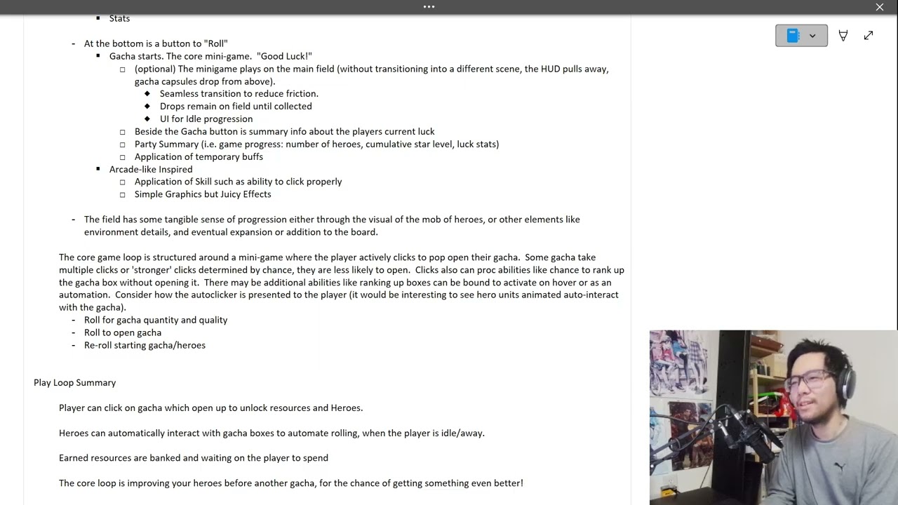 20260112 gamedevlog - Prototype Game Design Document