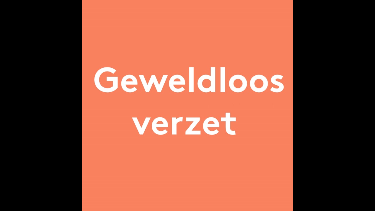 Geweldloos verzet - 3. De-escalatie & verzet